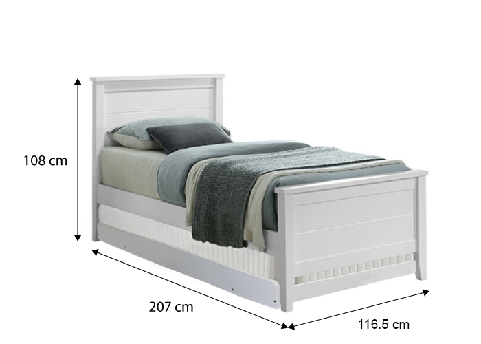 Charlie Super Single Bed Frame with Pull Out Single Bed